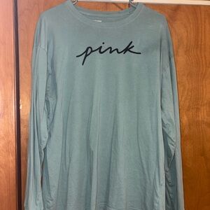 PINK Victoria's Secret Teal Long Sleeve Top